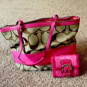 Coach bag and wallet